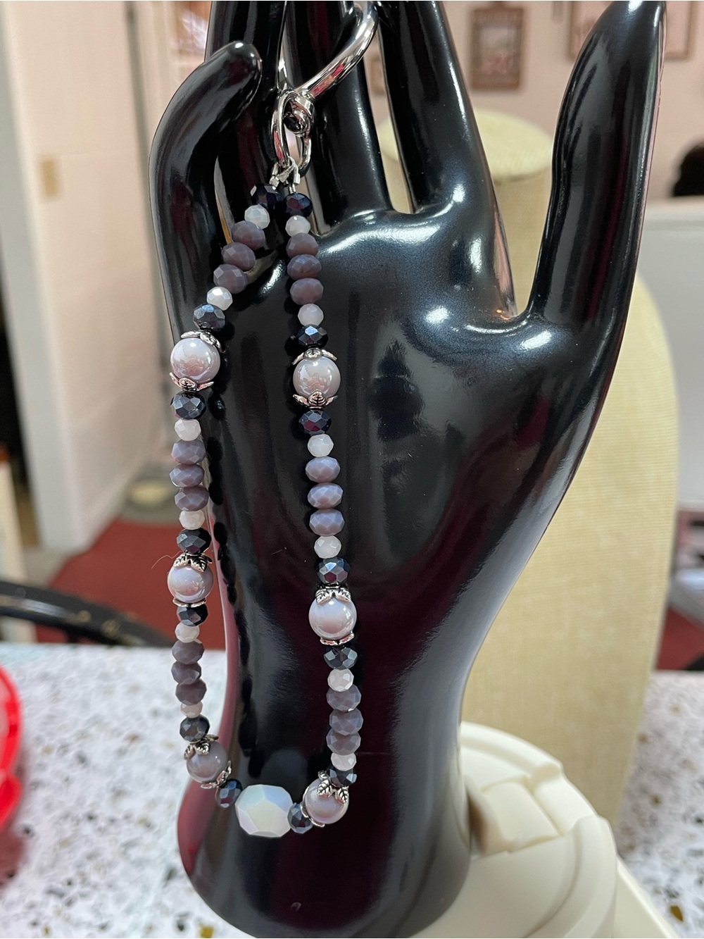 Artisan Made Glass Keychain Bracelet